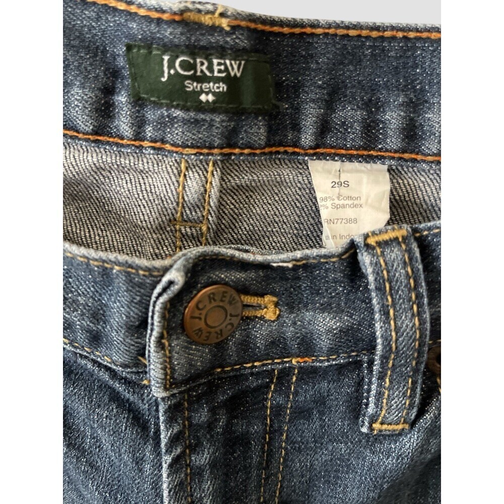 J. Crew Stretch HIPSLUNG Women Blue Jeans Denim Pants 29S Dark Wash Bootcut - Picture 4 of 7